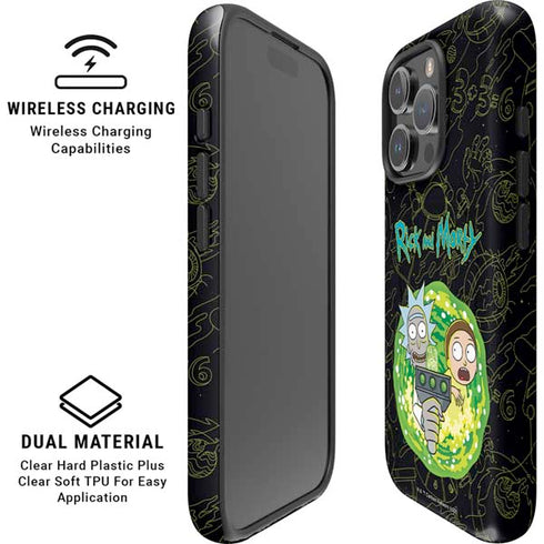 Adult Swim Rick and Morty Portal Travel iPhone 16 Pro Max Magsafe Impact Case
